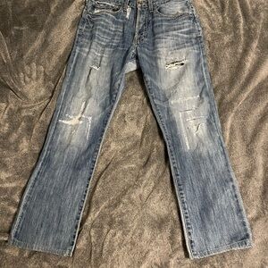 Lucky Brand Men's Relaxed Distressed Jeans - Light Blue